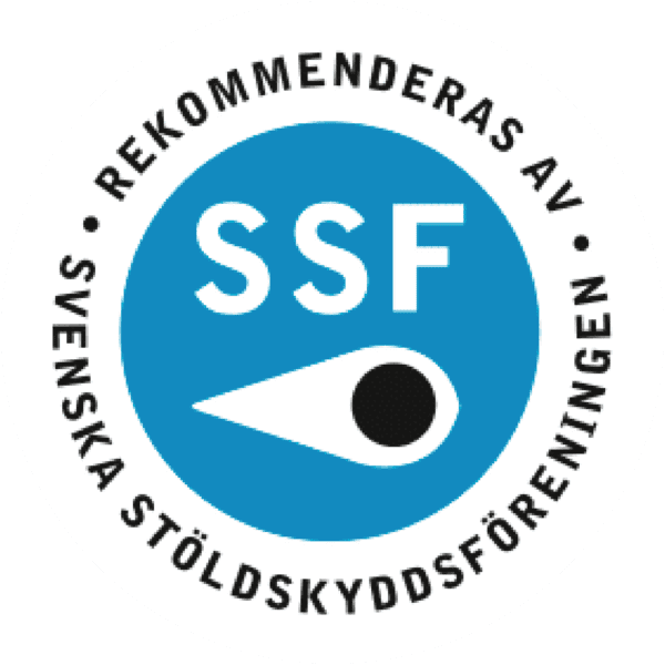 Rekommenderas av Svenska Stöldskyddsföreningen (SSF)